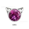 Brincos de Titânio F136 Cabeça de Gato para Piercing Zircônia 5A Piercing de Orelha Studs de Cartilagem Studs de Nariz DIY Studs Cocleares Joias