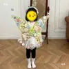 Hada de Flores de Primavera Alas de Mariposa Materiales para Manualidades Jardín de Infancia Hecho a Mano Decoración Trasera Accesorios para Fotos de Salidas de Primavera de Niños Accesorios para Actuaciones