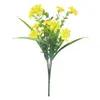 Flores Decorativas para a Sala de Estar, Margaridas Pequenas, Flores de Seda, Cercas Divisórias, Adereços de Paisagismo Floral, Flores Artificiais