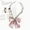 Camisa Rosa con Corbata Estilo Universitario Japonés JK Corbata Lazo Ropa para Niña Accesorios Cuello de Traje de Marinero Flor