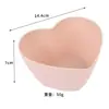 Amazon tazón de amor de paja de trigo tazón creativo con forma de corazón para frutas postre vajilla tazón de avena para el desayuno de la red roja venta al por mayor