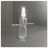 5 10 20 30 60 80 100 120 ml botella de plástico transparente con atomizador regadera pequeña botella de spray para cosméticos incienso