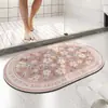 Tapete de chão de diatomita minimalista nórdico transfronteiriço para entrada de banheiro em casa, absorvente de água, antiderrapante, secagem rápida, tapete de pés atacado