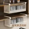 Estante de almacenamiento para cocina, estante colgante debajo del gabinete, canasta extraíble para colgar dentro del gabinete, estante de almacenamiento para gabinete