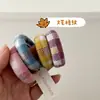 Conjunto Econômico com 4 Peças~Cor Azul Rosa Sal Marinho Xadrez de Caramelo Argola para Toalha Alta Elasticidade Estilo Artístico Elástico para Cabelo