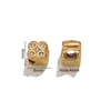 Acessórios de Joias de Aço Inoxidável com Contas Pingente de Flor com Diamante Banhado a 18K Acessórios de Contas Espaçadoras Joias para Pulseira DIY