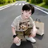 Ropa para Niños Conjunto de Verano para Niños 2026 Nuevo Elegante Moderno Conjunto de Manga Corta para Niños Mayores Moda de Verano para Niños