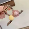 Nuevo Clip de Pelo de Bola de Acrílico con Flor de Verano 2024 Nuevo Pasador para el Cabello de Tiburón para Mujeres