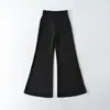 2552-26 Verano Estilo coreano de cintura alta, que alargan las piernas, lisos, casuales, pantalones largos y leggings para mujer