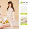 Conjunto de Pijama Infantil Dudu para Outono, Roupa de Casa 100% Algodão para Meninos, Roupa de Outono, Roupa para Ar Condicionado de Bebê, Roupas da Moda para Meninas