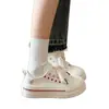 Zapatillas blancas con forma de corazón, zapatillas de lona ultra ligeras de suela gruesa para mujer, nuevos zapatos de otoño 2026, zapatillas casuales finas y transpirables