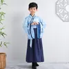 Ropa china para niñas Hanfu escritura de tres caracteres para niños discípulos estilo antiguo primavera y otoño estilo chino para niños traje antiguo hombres