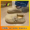 Zapatos Retro para Mujer de Primavera y Otoño Birkenstock 2026 Nuevo Estilo Mocasines Slip-On Estilo Británico Zapatos Individuales de Suela Gruesa Zapatos de Plataforma para Mujer