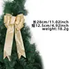 Caixa de Presente de Natal Decoração Grande e Pequena Laço Dourado e Vermelho Acessórios para Pendurar Decoração de Árvore de Natal Pingente Decorativo