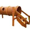 Juego de Trepa de Madera para Jardín de Niños para Exterior Juguete de Entrenamiento Sensorial para Niños Red de Perforación Puente Colgante Muro de Escalada Tobogán de Little Doctor