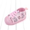 Primavera e Outono Hot Baby Shoes 0-12 Meses Bebê Cartoon Canvas Shoes Baby Soft Sole Toddler Shoes YS-18
