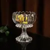 Plato de frutas de cristal de cristal de lujo ligero estilo europeo, plato de servir creativo, cuenco de pie alto, plato de dulces de alta apariencia para KTV