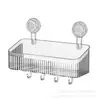 Estante de almacenamiento con ventosa para inodoro, estante de baño, inodoro sin perforaciones, lavabo, cesta colgante, caja de almacenamiento de pared para cocina