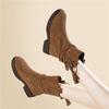 Botines Retro para Mujer con Aumento Oculto de Altura, Nuevo Estilo Otoño e Invierno 2026, Botas Martin Vaqueras, Botines de Punta Redonda, Botas Holgadas Estilo Birkenstock
