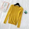 Suéter de punto trenzado con cuello henley suave estilo francés para mujer, nuevo top básico abotonado de corte ajustado para otoño e invierno 2026