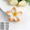 Pinza para el pelo de Plumeria Nueva Transfronteriza Estilo Vacaciones en la Costa Pinza para el Pelo de Flor Color Caramelo Pinza de Tiburón para Mujeres en la Parte Posterior de la Cabeza