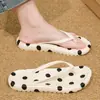 Chanclas Jialiya de EVA con estampado de leopardo para mujer, nuevo modelo de verano 2026 para casa y uso exterior, sandalias de dedo con lunares