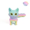 Popular Transfronteiriço Gatinho Fofo Impresso em 3D com Articulações de Cauda Móveis, Presente para Crianças, Decoração de Móveis, Decoração de Carro