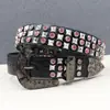 Nova Cinto Punk Hip-Hop Rock Europeu e Americano de Alta Qualidade Moda Feminina Rebites de Strass Y2K Sexy Cinto de Subcultura