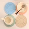 Posavasos de Tierra de Diatomeas Posavasos Lavable Posavasos de Barro de Diatomeas Posavasos Absorbente Redondo Simple Adornos de Cocina Posavasos Antiescaldado