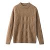 Camiseta Base de Punto de Cachemira Grande de Tres Hebras para Mujer Manga Larga Interior Holgada Estilo Retro Lazy Suéter Cálido Trendy