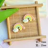 Cara Brillante Serie Conejo Arcoíris Accesorios de Resina para Manualidades Funda de Teléfono Flor para Zapato Hebilla de Zapato Parche Material para Accesorios de Cabello