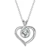 Knn-440 Collar de Corazón de Diamante Amor Eterno para Mujer, Kamanqi Cadena de Clavícula de Lujo Ligero de Alta Gama Transfronteriza al por Mayor