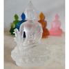Fábrica de resina direto vidro luz Buda mestre da medicina Buda de vidro pequeno Buda ornamentos para casa e escritório templo Buda atacado