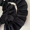 Blanco Ampliado Rutila Ropa Dobladillo de Falda Ropa de Cama para el Hogar Tela de Algodón Cortina Encaje Plisado Adornos