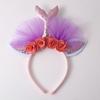 Diadema de sirena transfronteriza linda para actuación accesorios para el cabello de niños europeos y americanos falda de flores hecha a mano día del niño diadema de mujer