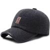 Gorra Hombres Invierno Cálida Lana Pico Gorra Béisbol Orejeras Invierno Hombre Mayor Hombre Mayor