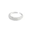 358 Estilo Coreano INS Estilo Fresco Sentido de Diseño Nicho Simple Lujo Ligero Versátil Textura Brillante Arena Anillo de Plata de Ley S925 para Mujer