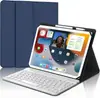 Adecuado para tableta de 9 a 11 pulgadas, teclado inalámbrico universal con Bluetooth, funda de cuero, funda protectora para tableta de 10,1 pulgadas