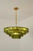 Lámpara de Araña Redonda de Cristal Munora de Lujo Ligero Estilo Francés Lámpara para Sala de Estar de Villa Decoración Vintage Creativa para Dormitorio Comedor Hotel