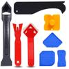 Juego de 13 piezas de raspador de yin y yang, raspador de sellos, raspador de piso, baldosas, ventana, baño, cocina, fregadero, herramienta de costura de belleza