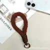 Cordón de Felpa Colorido para Teléfono de Otoño e Invierno, Llavero de Muñeca Corto a la Moda, Correa Anticaída para Botellas de Agua y Accesorios de Bolsa