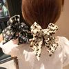 Coreia do Sul Dongdaemun Novo Laço Floral Leopardo Grande Laço Cabeça Corda Elegante Menina Rabo de Cavalo Bola Anel de Cabelo