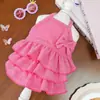 Novo Vestido Princesa para Cachorro de Estimação de Verão, Estilo Fino, para Teddy, Bichon, Cães Pequenos, Vestido Doce para Gato, Atacado