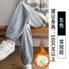 Pantalones de chándal grises para mujer, nuevo estilo primavera y otoño 2025, corte holgado, estilo jogger, forrados de felpa para otoño e invierno, pantalones casuales petite