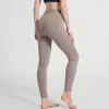 Calça de yoga dupla face escovada sem costura, sem linhas estranhas, calça fitness feminina de cintura alta que levanta o bumbum, leggings justos para corrida e esportes