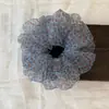 Goma para el pelo scrunchie de estilo coreano, ambiente relajado, color café degradado, para niñas, accesorio elástico de moda para el cabello, cuerda para coleta