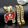 Dominante hip-hop europeo y americano nuevo colgante de pirata collar de cadena cubana moda tendencia hip-hop accesorios de joyería personalizados
