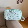 Bolsa de Almofada Original com Estampa de Leopardo e Madrepérola para Mulheres, Grande Capacidade, Necessaire Portátil de Viagem, de Mão, Compartimentos, Estojo de Maquiagem