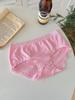 Ropa interior de mujer de algodón puro fino con ribete de encaje sencillo y entrepierna de doble capa que no pellizca los glúteos, venta al por mayor en stock, dulce y transpirable para damas