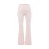 Pantalones Deportivos Acampanados para Yoga Color Gris Claro para Mujer con Cintura Elástica, Corte Ajustado, Elásticos, que se Adaptan a la Cadera, Pantalones Casuales de Algodón